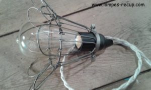 lampe baladeuse en suspension câble gris
