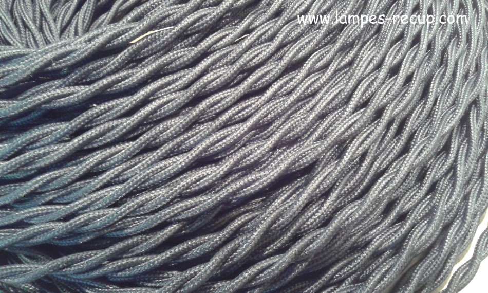 DiCUNO 10m Câble Textile Vintage Lin 2x0.75mm² - Cordon Électrique Rétro