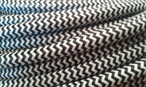 Câble textile zébré noir et blanc 2x0,75 mm2