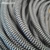 Câble textile zébré noir et blanc 2x0,75 mm2