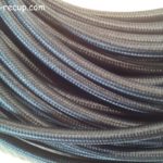 Câble textile noir rond 2x0,75 mm/2