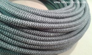Câble textile gris zébré 2 x 0.75 mm/2