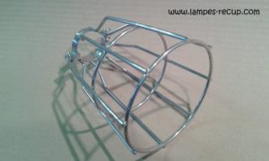 Cage de lampe baladeuse acier zingué