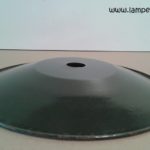 Abat-jour vintage tôle verte diamètre 29 cm