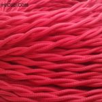 Câble textile rouge tressé 2 x 0.75mm2