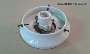 socle plafonnier porcelaine pour globe diamètre 10 cm