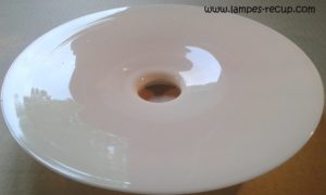 Abat-jour vintage opaline lisse diamètre 26 cm
