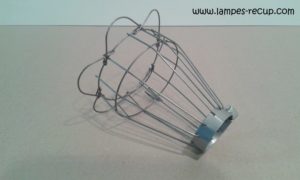 Cage de lampe baladeuse vintage acier #2