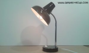 Lampe de bureau vintage année 70 marron foncé