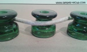 Isolateur industriel rond en verre diamètre 4,5 cm
