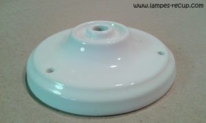 Rosace plafond porcelaine diamètre 10,5 cm