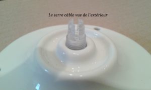 le serre câble vue de l'intérieur