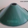 Réflecteur émaillé industriel vintage vert diamètre 21 cm