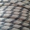 Câble textile lin naturel et losange gris anthracite 2 x 0.75 mm/2