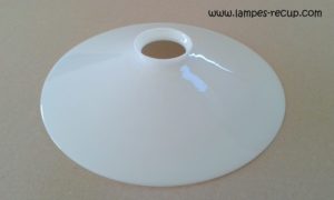 Abat-jour ancien opaline lisse diamètre 25 cm