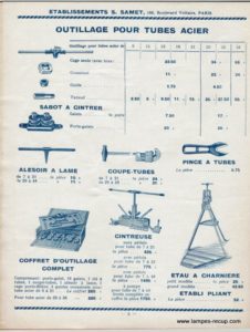 Catalogue matériel électrique Ets SAMET Mai 1935