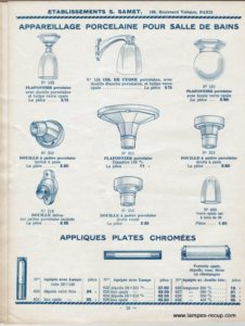 Catalogue matériel électrique Ets SAMET Mai 1935