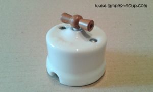 Interrupteur Fontini Garby porcelaine simple allumage