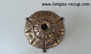 griffe abat-jour bronze tulipe ancienne diamètre 57