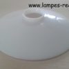 abat-jour vintage opaline réflecteur lisse diamètre 22 cm