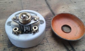 interrupteur ancien porcelaine et chrome simple allumage