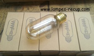 LOT X 5 ampoules décoratives E27 a filaments radio 40 watts