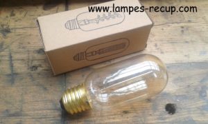 LOT X 5 ampoules décoratives E27 a filaments radio 40 watts