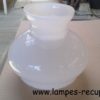 Coiffe opaline lustre ancien diamètre base 14,5 cm