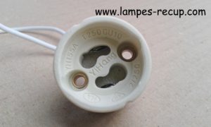 Douille céramique culot GU10 pour ampoule led et halogène