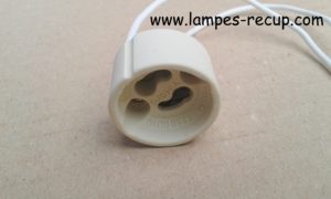 Douille céramique culot GU10 pour ampoule led et halogène