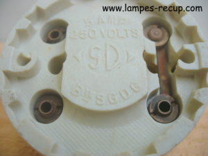interrupteur permutateur ancien porcelaine et chrome marque SD