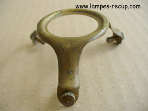 Griffe laiton opaline et suspension ancienne douille 28 mm