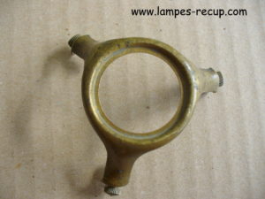 Griffe laiton opaline et suspension ancienne douille 28 mm