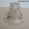 Tulipe en verre ancienne type Holophane diamètre 14,5 cm