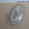Tulipe en verre ancienne type Holophane diamètre 14,5 cm