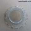 Tulipe en verre ancienne type Holophane diamètre 14,5 cm