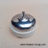 Interrupteur ancien porcelaine et chrome simple allumage