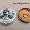 Interrupteur ancien porcelaine et chrome simple allumage