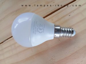 Ampoule led E14 petit culot blanc chaud 3 watts