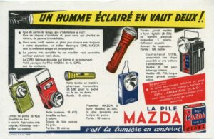 Pub ancienne " Pile Mazda "