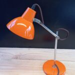 lampe vintage orange années 70