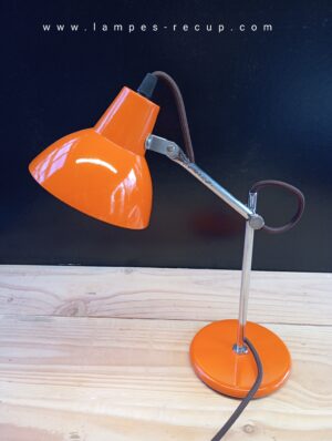 lampe vintage orange années 70