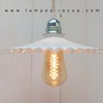 Suspension opaline vintage prête a poser