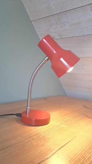 Lampe de chevet vintage Orange Corail électricité reconditionnée – Image 2