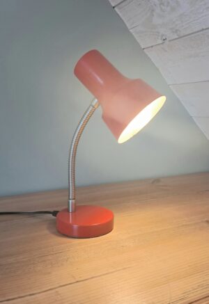 Lampe de chevet vintage Orange Corail électricité reconditionnée – Image 4