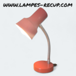 Lampe de chevet vintage Orange Corail électricité reconditionnée