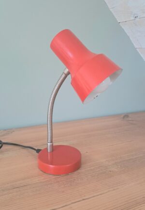 Lampe de chevet vintage Orange Corail électricité reconditionnée – Image 9