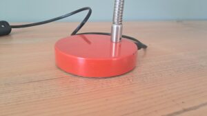 Lampe de chevet vintage Orange Corail électricité reconditionnée – Image 11