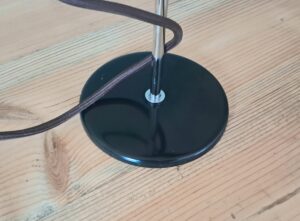 Lampe de chevet vintage année 70 Marron et noire reconditionnée – Image 10