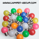 Ampoules guirlande guinguette LED colorées 21 Pièces 7 couleurs